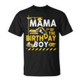 Mama Of The Birthday Boy Construction Worker Bday Party T-Shirt