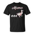 Mama Duck Mama Duck And 3 Ducklings Floral Mom Of 3 T-Shirt