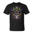 Mardi Gras Skull Top Hat New Orleans Witch Doctor Voodoo T-Shirt