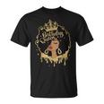 Melanin Birthday Queen African American Afro Girls Women T-Shirt