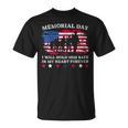 Memorial Day Usa Flag In My Heart Forever Remembrance Dad T-Shirt