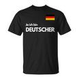Men's With Ja Ich Bin Deutscher German Black S T-Shirt