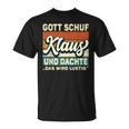 Men's Klaus Name Saying Gott Schuf Klaus Black T-Shirt