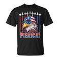 Merica Eagle 4Th Of July Patriotic Freedom Eagle Mullet T-Shirt