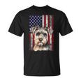 Miniature Schnauzer Dog 4Th Of July American Flag Patriotic T-Shirt