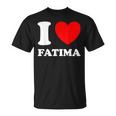 Negro Blanco Me Encanta Fátima Camiseta unisex