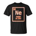 Neon Element Orange Periodic Table Nerd Retro Chemistry T-Shirt