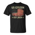 New Us Citizen Est 2024 American Immigrant Citizenship T-Shirt