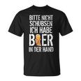 Nicht Schubsen Bier In Der Hand I Alcohol Backprint T-Shirt