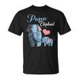 Niedliche Papa Elefant Schwangerschaftsankündigung Babyparty T-Shirt