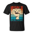 Niveau 18 Debloqué 18 Ans 18 Niveau Gamer Anniversaire T-Shirt