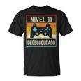 Nivel 11 Anos Desbloqueado Humor Cumpleanos 11 Gamer Regalo Camiseta unisex