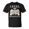 Nivel 19 Completo Para Hombres Idea De Regalo 19 Aniversario De Boda Camiseta unisex