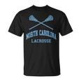 North Carolina Lacrosse Vintage Nc Lax Weathered T-Shirt