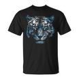 Obra De Arte De Tigre Ojos Azules Arte Animal Tigre Camiseta unisex