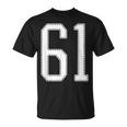 Official Team League 61 Jersey Number 61 Sports Jersey T-Shirt