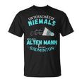 Olter Mann Beim Badminton Player S T-Shirt