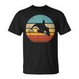 Orca Killer Ballena Retrointage 60S 70S Puesta De Sol Sea Animal Camiseta unisex