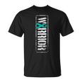 Ovarian Cancer Warrior Military-Style Awareness Ribbon T-Shirt