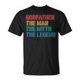 Padrino Hombre Mito Leyenda Ahijado Padrino Camiseta unisex