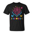 Pansexual Subtle Pan Pride Lgbtq Subtle Moon Phase Crystals T-Shirt