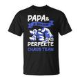 Papa 2 Söhne Perfekte Chaos Team Father's Day T-Shirt