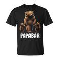 Papa Bärater 3 Kinder Papa Familienatertag T-Shirt