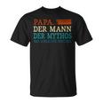 Papa Der Mann Mythos Schlechte Einflussatertag Geschenk T-Shirt