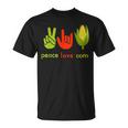 Peace Love Corn Perfect For Corn Farmers T-Shirt