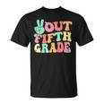 Peace Sign Out Fifth Grade Last Day School 5Th Graduation T-Shirt
