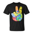 Peace Sign Hand Tie Dye Hippie 60S 70S 80S Boys Girls T-Shirt