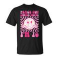 Peace Single Digits I'm 10 Smile Face For Birthday Girls T-Shirt