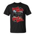 Pedal To The Metal Balls To The Wall Late Model Race Car T-Shirt