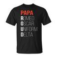 Phonetic Alphabet Proud Papa I Army Dad Fathers Day T-Shirt