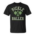 Pickle Baller Distressed Retro Athletic Pickleball T-Shirt