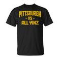 Pittsburgh Pennsylvania Map Yinz Vintage Pride Yinzer T-Shirt