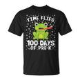 Pre K 100 Days Of School Boys Girls Frog Time Flies Fly Cute T-Shirt