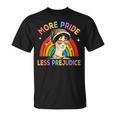 More Pride Less Prejudice Rainbow Lgbt Gay Lesbian Pride T-Shirt