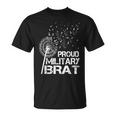 Proud Military Brat Military Child Month Purple Up Dandelion T-Shirt