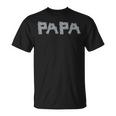 Proud Papa Fathers Day 2024 Dad Tape Style T-Shirt