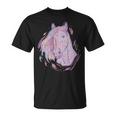 Purple Horse Painting Animal Art Equestrian T-Shirt