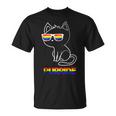 Purride Lgbt Flag Sunglasses Cute Gay Pride Cat Lover T-Shirt
