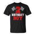 Race Car 2Nd Birthday Boy 2 Toddler Racing Car Driver T-Shirt