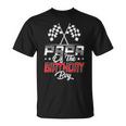 Race Car Papa Of The Birthday Boy Racing Family Pit Crew T-Shirt