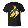 Rainbow Flag Banana Gay Pride Ally Lgbtq Lgbt Pup T-Shirt