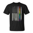 Rainbow Gay Pride American Flag Lgbt Gay Transgender Pride T-Shirt