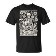 The Reader Tarot Card Book Lover Skeleton Reading Book T-Shirt