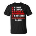 Retired Teacher Class Of 2024 Retirement School T-Shirt