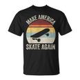 Retro Make America Skate Again Skateboard Skateboarding T-Shirt