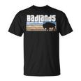 Retro Badlands National Park South Dakota Sd Bison Lovers T-Shirt